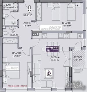 2-стайни, 3-стайни апартаменти в строеж