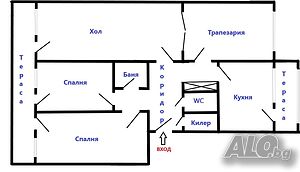 Многостаен апартамент с площ от 103 кв.м. в панелен блок до парка в Изгрев