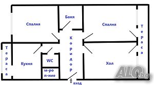Тристаен апартамент в саниран панелен блок в кв. Меден Рудник, зона А