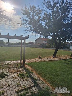 Ямбол, косене на трева в дворове