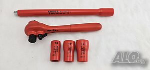 KNIPEX удължител 1000V 13, вложки 13, 17, 19, тресчотка 3/8”, Германия