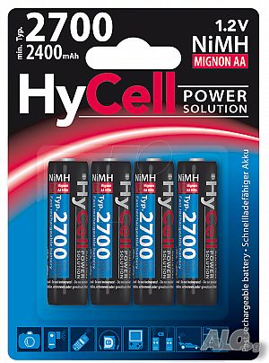4 бр. презареждащи батерии ANSMANN 2400 mAh, 4XAA2, Германия