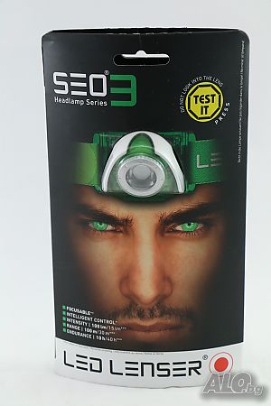 челник, фенер Led Lenser 100 лумена, немски, внос от Германия