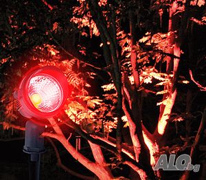 LED градински прожектор, лампа, червен цвят, 500 lm, Германия