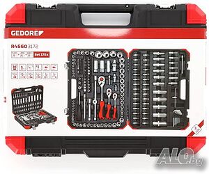 GEDORE RED комплект инструменти, 1/2”-3/8”-1/4”, 172 ч., Германия