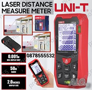 ПРОМО! Цифров Лазерен Далекомер UNI-T, LM50A, до 50 м