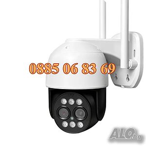 Въртяща IP безжична камера външен монтаж 8MPX с двойна леща