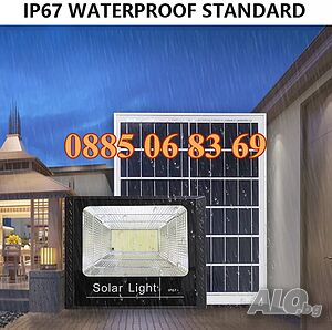 LED прожектор със соларен панел 600W, соларен прожектор 600W с отделен панел