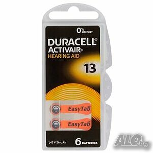 Батерия за слухов апарат DURACELL ZA13 Zinc Air 1.45V x6