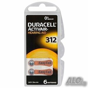 Батерия за слухов апарат DURACELL 312 Zinc Air 1.45V x6