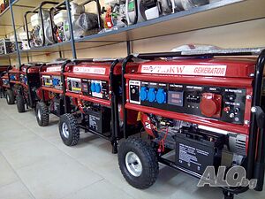 Професионален Генератор за ток монофазен 4,5 KW 8 Hp - с дисплей 100% медни намотки
