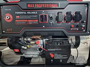 Max Professional Професионален Генератор за ток 7.5kw монофазен с ел. стартер 100% медни намотки!!!