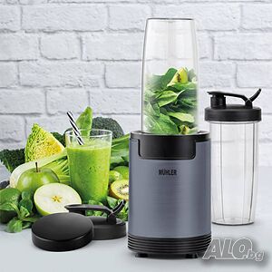 Нутри блендер Muhler, 600W, 6 ножа, 2 чаши