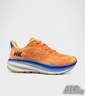 Оранжеви мъжки маратонки по дизайн на HOKA моел: М9144-3 Orange
