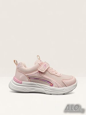 Детски леки маратонки с лепенка и дишаща мрежа модел: W585078 pink