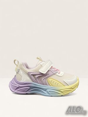 Детски маратонки с лепенка в бяло и лилаво W585081 White/Purple