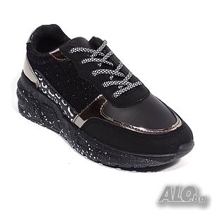 Дамски спортно елегантни маратонки модел: 014204 black