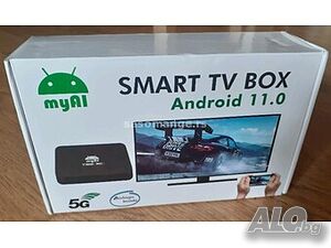 Нови quad core 1.7G tv box myAl T95 5G Android 11 4GB RAM 64GB ROM 12 месеца гаранция от вносител