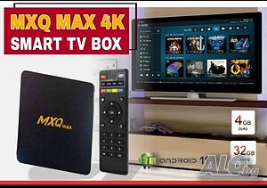 @█▬█ █ ▀█▀ Нови 4GB RAM/32GB GMXQ MAX четиряден процесор 2GHZ Android 11.1 TV BOX 4K WiFi Smart Tv
