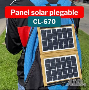 Нов Сгъваем Соларен панел 6V-7W в комплект с мобилна батерия 8000 mAh. За къмпинг, ловци и пла