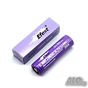 Мощна батерия 3100mAh; 20А за електронни цигари Efest IMR 18650
