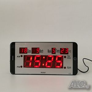 LED електронен часовник с функции / 56313
