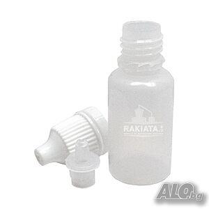 Пластмасово матирано шише 10 ml бяла капачка капкомер 10 бр 20214450