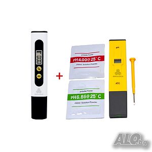 Промо TDS метър, 0 - 9990 ppm + PH метър с ръчно калибриране 4076