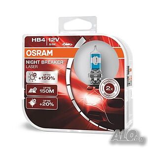 Крушки HB4 OSRAM Night Breaker Laser +150% - комплект 2 броя