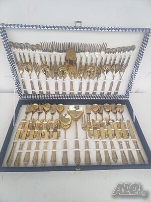 Италиaнски Vintage сервиз от посребрени прибори Silver Plated Made in Italy