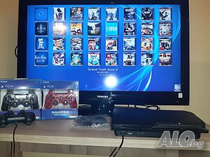 Playstation 3 Плейстейшън 3 слим PS3 slim с 45 игри 500 гб