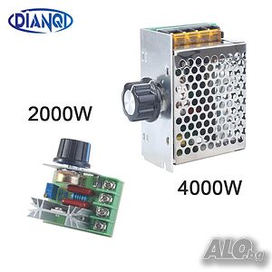 Фазов регулатор на мощност до 2000W, 220V, Димер, Регулатор на обороти