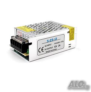 Захранване за LED лента 12VDC, 25W, 2А, Стандартен метален корпус