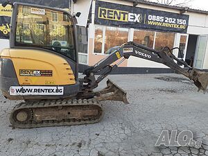 Багер Мини 3000 кг Volvo EC27C ПОД НАЕМ - София