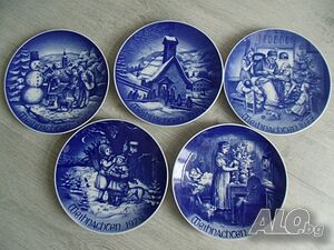 № 7912 стари порцеланови чинии / пана - лот 5 броя -