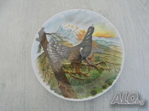 № 8534 Винтидж порцеланово пано с птица - Kaiser Germany