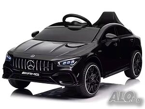 Mercedes CLA 45 S AMG 12V - Детска акумулаторна кола, Черен, EVA гуми, 4x4