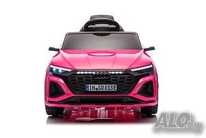 Audi S Q8 Детски акумулаторен джип 12V, розов, EVA гуми