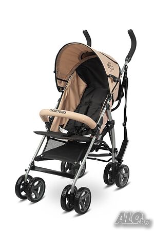 Детска количка ALFA, Caretero - SAND, лека и компактна, до 15 кг.