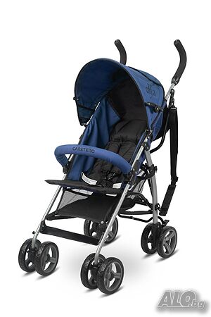 Детска количка ALFA Caretero - NAVY, лека и компактна, до 15 кг