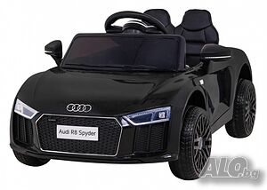 Audi R8 12V - Детска акумулаторна кола, Черна, EVA гуми