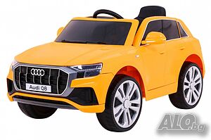 Audi Q8 12V - Детски акумулаторен джип, Жълт, EVA гуми