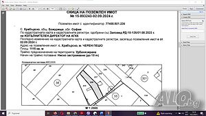 Продава равен парцел в регулация 1115 кв.м. в с. Храбърско, местност „Черен пешо“