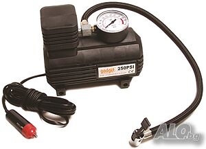 Компресор 12V за помпане на гуми с манометър GD