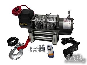 Лебедка 17500 Lbs, електрическа, 12 V, за пътна помощ, 7938 кг, за камион, автобус | Rudimpex.com