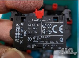 контактна система за бутон, преключвател ABB - затворен контакт
