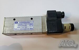 Пневматичен Разпределител Ф6 ЕСПА05л български с една бобина 12V право / 24 волта променливо 0,1-1