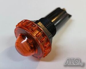 Индикаторна лампа Българска червена лампа глим 220 V, номинален ток 2 mA и цокъл E14 сигнална лампа