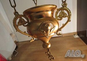 Старо кандило, Голямо висящо бронзово кандило с ангелче, херувим