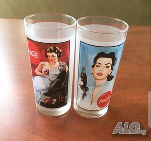 Колекционерски две чаши на Кока Кола Coca Cola 2002 за ценители